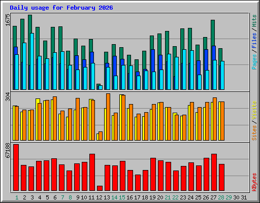 Daily usage for February 2026