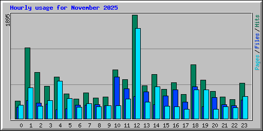 Hourly usage for November 2025